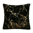 thumbnail image 2 of PEONAVET Velvet Decorative Throw Pillow Covers, 18×18 Soft Solid Square Cushion Case, Marble Pattern Pillow Case for Couch Sofa Bed Home Decoration（Black）, 2 of 6