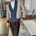 thumbnail image 5 of Cárdigan de punto vintage para hombre, nuevo suéter para hombre, ropa popular coreana para otoño e invierno, abrigos, ofertas de ropa abiertas 2024, 5 of 5