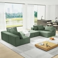 thumbnail image 7 of 132'' Modular Section Sofa Couch, Upholstered Sectional Sofa Couch Set with 6 Pillows, Free Combination Sofa Couch for Living Room, 7 of 7