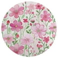 thumbnail image 3 of Floral Colorful Flower Soft Bedroom Round Area Rug, Washable Cute Nursery Circle Throw Mat, Non-Slip Contemporary Small Low Pile Floor Carpet for Dorm Bedside, 3 of 6