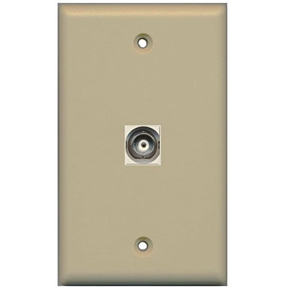RiteAV BNC Video Wall Plate with Keystone Coupler Type Jack - 1 Port - Ivory