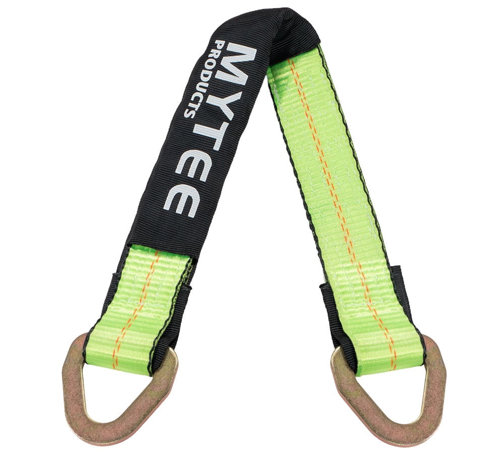 8 Pack 2" x 24" Heavy Duty Green Tie Down Axle Straps with Magnetic D-Ring & 12" Protective Sleeve, 10,000LBS Capacity - for Car Trailer Hauler Tow Truck Wrecker Tie Down Strap