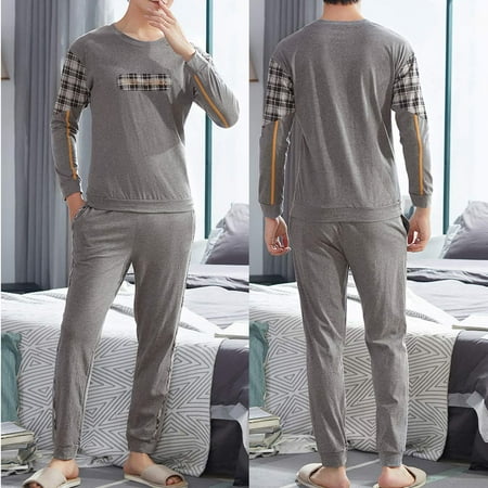nightwear boys teen pajamas pyjamas 3xl sleepwear pants tops sleeve gray