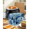 thumbnail image 5 of Fsddascl Summer Ocean Blue Small Toaster Cover 2 Slice, Kitchen Appliance Covers, Coastal Watercolor Fish Coral Toaster Oven Cover with Loop, Bread Machine Cover Polyester Dust Cover Protection, 5 of 5