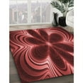 thumbnail image 3 of Ahgly Company Machine Washable Indoor Square Transitional Grapefruit Red Area Rugs, 8' Square, 3 of 7