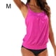 thumbnail image 3 of Advancent Traje de baño para mujer Traje de baño dividido sexy Traje de baño de color sólido Calzoncillos superiores, Rosa, S Traje de baño Rosado METRO Advancent OD001364-02, 3 of 4