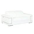 thumbnail image 2 of White Leather Loveseat with Large Dimensions / Ample Space for Comfort, 2 of 4