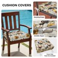 thumbnail image 3 of Outdoor Patio Cushion Covers 2 Pack Rooster Patio Chair Cushion Covers with Ties and Zipper Sunflower Waterproof Outdoor Seat Cushion Covers for Patio Furniture 22"x20", 3 of 9