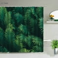 thumbnail image 5 of Fabric Spring Flower Shower Curtains for Bathroom r Red Floral Plant Green Leaves Orange Bathtub Accessories rative Set, 5 of 7
