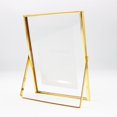 thumbnail image 4 of Floating Picture Frame Metal Photo Frame Geometric Picture Frame Desk Vertical Frame for Pictures Photos Desk Tabletop Display Decor, 4 of 6