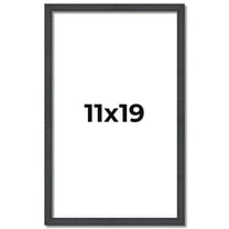 11x19 Rustic Brown Real Wood Picture Frame Width 0.75 inches | Interior Frame Depth 0.5 inches |