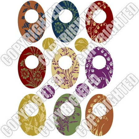 Nunn Design Collage Sheet Floral Ovals For Scrapbook - Fits (Best Floral Tattoo Designs)