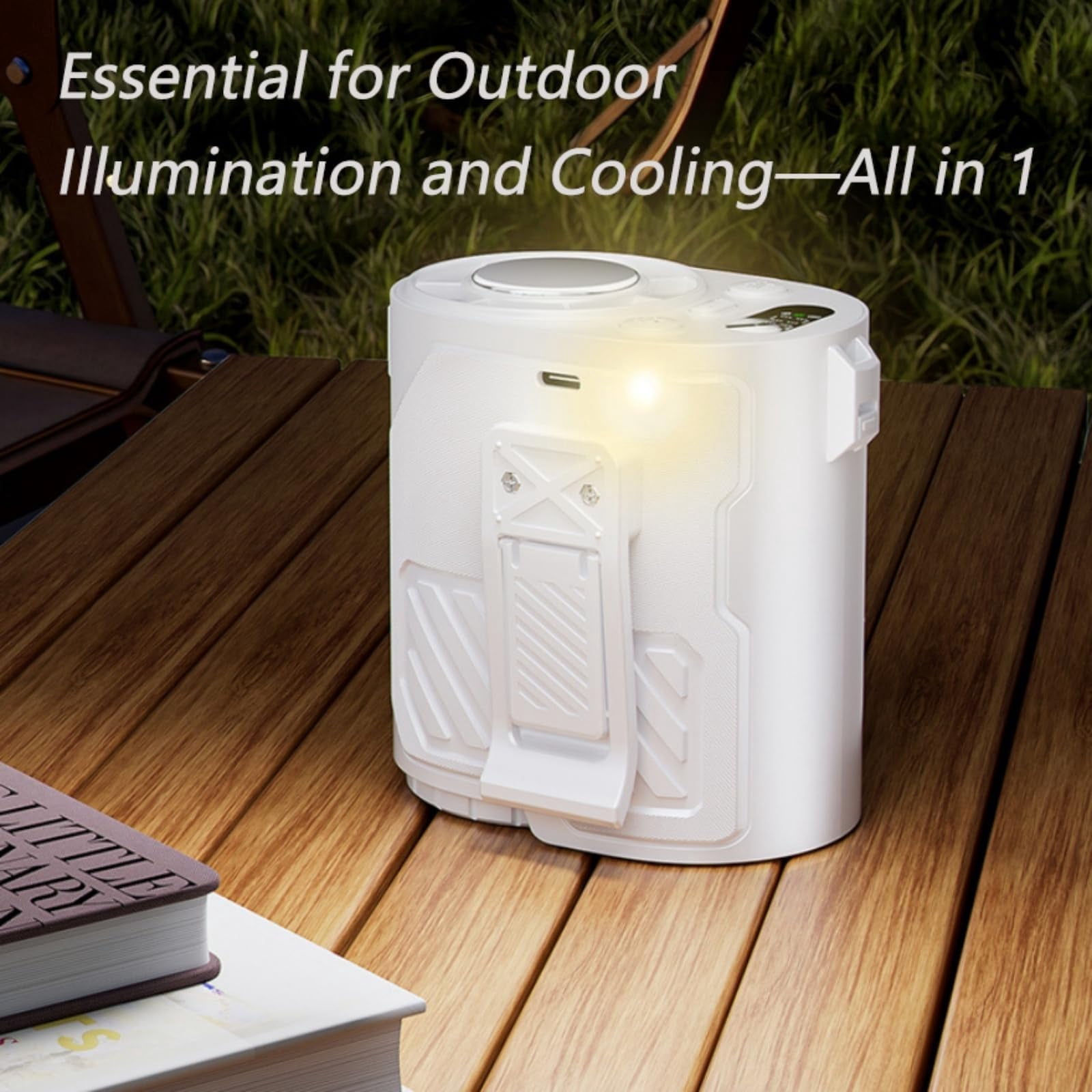 Portable Ice-Cooling Clip Fan, Clip-On Car Air Conditioner Fan, Mini Clip on Fan, Stepless Wind, Ice-Cooling for Vehicles
