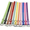 thumbnail image 6 of 2Pcs Dog Collar Crystal Bling Rhinestone PU Leather Puppy Cat Collars Necklace Neck Strap, 6 of 9