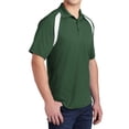 thumbnail image 4 of Mafoose Men's Dry Zone Colorblock Raglan Polo Shirt Forest Green/ White Medium, 4 of 5