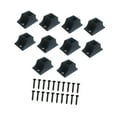 thumbnail image 4 of 10 piezas de zapatas de balaustre de hierro para base de barandilla de escalera, herrajes resistentes para barandilla de patio, oficina y barandilla. Agujero cuadrado de 129 mm, 4 of 8