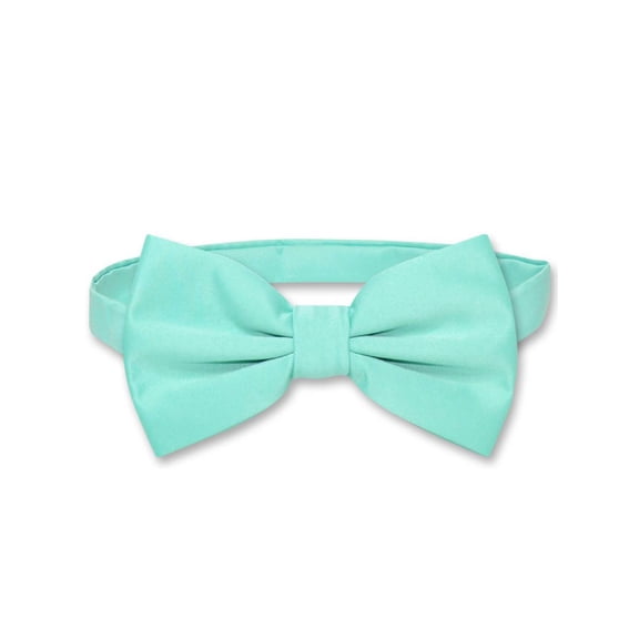 Vesuvio Napoli BOWTIE Solid AQUA GREEN Color Men's Bow Tie for Tuxedo or Suit