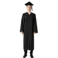 thumbnail image 2 of GraduationMall Matte Graduation Gown Cap Tassel Set 2026 for High School and Bachelor Black 51 (5'6"-5'8"), 2 of 6