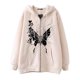 thumbnail image 3 of Dark hip hop gótico Harajuku Y2k estampado de mariposa cremallera Sudadera con capucha hombres y mujeres Harajuku chaqueta sudadera, 3 of 5