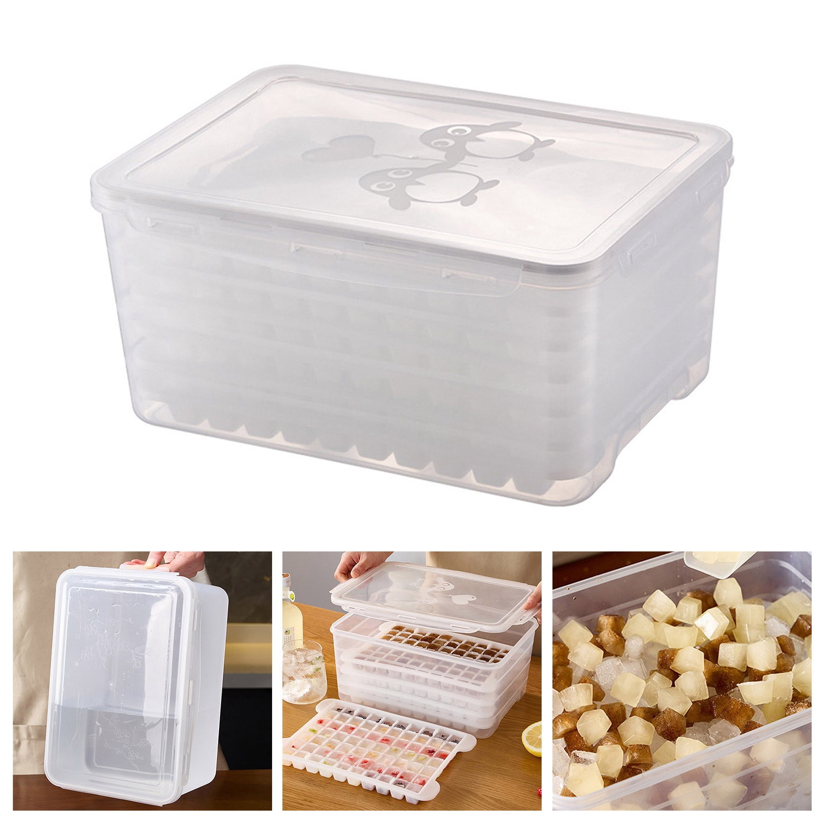 Mini Tray For Freezer: Small Ice Trays For Freezer With Easy Release Ice Tray Crushed Ice Tray With Container