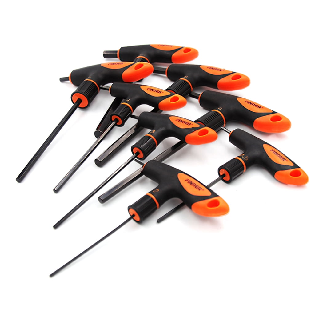 Sofullue 8Piece THandle Allen Wrench Set Metric Long Arm Ball End Hex