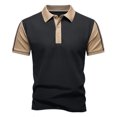 thumbnail image 4 of Ceisia Men's Color Block Two-Tone Short Sleeve Polo Shirt with Contrast Sleeves Black XXL Gifts for Father, 4 of 6