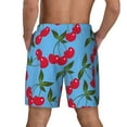 thumbnail image 3 of Kdxio Cherry Print Men'S Swim Trunks With Compression Liner 7 Inch Inseam Quick Dry Swim Shorts, 3 of 7