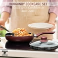 thumbnail image 5 of Moss & Stone 6 Piece Nonstick Cookware Set, Pots And Pans Set Non stick With Glass Lid, Induction Cookware, Stay-Cool Handles, PTFE/PFOA (6 Pcs Burgundy), 5 of 7