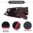 thumbnail image 4 of Cubierta del Tablero Unique Bargains para Lexus, Alfombra de Cubierta de Tablero Frontal de Poliéster Negro Rojo Antideslizante, 4 of 6