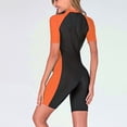 thumbnail image 3 of Hicidod One Piece Swimsuits Women Long Sleeve Rash Guard Swimwear Zip Up Printed UV Protection Athletic Surfing Diving Bathing Suits, 3 of 4