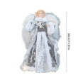 thumbnail image 3 of Christmas Tree Topper Angel,Angel Christmas Tree Topper with Plush Wings,Christmas Treetop Flying Angel Winged Fairy Goddess Ornament Plush Angel Tree Topper,Angel Decor for Christmas Tree Topper, 3 of 9