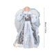 thumbnail image 3 of Muñeca con vestido de tela con alas rojas y doradas para adornar el árbol de Navidad | Adorno de ángel artesanal para decoración navideña | Estrella festiva de 30 x 18 x 15 cm, 3 of 5