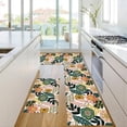 thumbnail image 3 of Boho Tropical Leaves Kitchen Rugs Sets of 3,Non Slip Rubber Kitchen Mats for Floor Colorful Jungle Flower Washable Kitchen Area Rugs Floor Carpet Runners for Hallway Laundry Room, 3 of 6