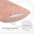 thumbnail image 5 of Bingfone Rose Gold Glitter Standard Size Pillowcase, Long Staple Pure Cotton Envelope Closure Pillow Cover,20"X30", 5 of 9