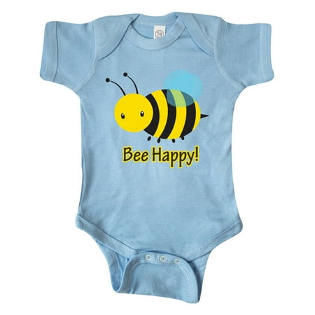 

Inktastic Bee Happy! Gift Baby Boy or Baby Girl Bodysuit
