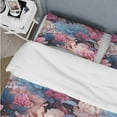 thumbnail image 4 of Designart "Blooming Flowers In Purple And Pink" Floral Bedding Covert Set - Cottage Bed Set With 2 Shams, 4 of 5