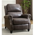 thumbnail image 5 of Bonzy Home Pushback Recliner Chair Faux Leather Armchair with Rivet Decor - Living Room Accent Chair 350lbs Capacity ,Dark Grey, 5 of 12