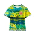 thumbnail image 1 of adviicd T-Shirts Mignons pour Enfants T-Shirt à Col Rond T-Shirt à Manches Courtes Dessin Animé T-Shirts en Polyester pour Garçons Jaune,140, 1 of 5