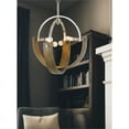 thumbnail image 2 of Cal Lighting 60W X 4 Rauma Metal/Wood Chandelier (Edison Bulbs Are Not Included), 2 of 3