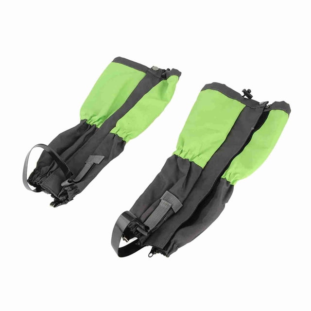 1 par de polainas impermeables para deportes al aire libre, escalada, senderismo, botas y zapatos, color verde