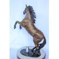 thumbnail image 3 of Nifao Exquisite Galloping Horse Bronze Statue, Exceptional Detail – Home Decor Sculpture, 28"L x 12"W x 40"H, 3 of 10