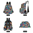 thumbnail image 4 of FORMRS Mini Backpack Purse for Women Quilted Travel Daypack Casual Shoulder Bag, Vibrant Art Leaves Pattern, 4 of 7
