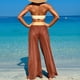 thumbnail image 4 of Traje de baño de 2 piezas para mujer, trajes de baño para mujer, traje de baño de color liso para mujer + bañador y bikini de moda con abertura, traje de baño de nailon para mujer, 4 of 5