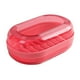 thumbnail image 2 of Jabonera de plástico color macarrón con base ranurada para drenaje | Jabonera compacta y duradera para lavabo de baño | Bandeja multiusos para guardar la ropa en la cocina, 2 of 6