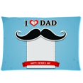 thumbnail image 1 of RYLABLUE Happy Father's Day Mustache Design Pillow Cases 20x30 inches Two Sides Print, 1 of 1