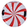 thumbnail image 4 of Bouée de Neige Ronde d'Hiver Adulte en PVC Gonflable avec 2 Poignées pour Planche à Neige Extérieur Rouge+blanc, 4 of 4