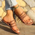 thumbnail image 4 of Zapatillas de Suela Suave Zapatillas de Playa Planas de Color Sólido de Moda con Hebilla de Metal para Zapatillas de Verano de las Mujeres, 4 of 9