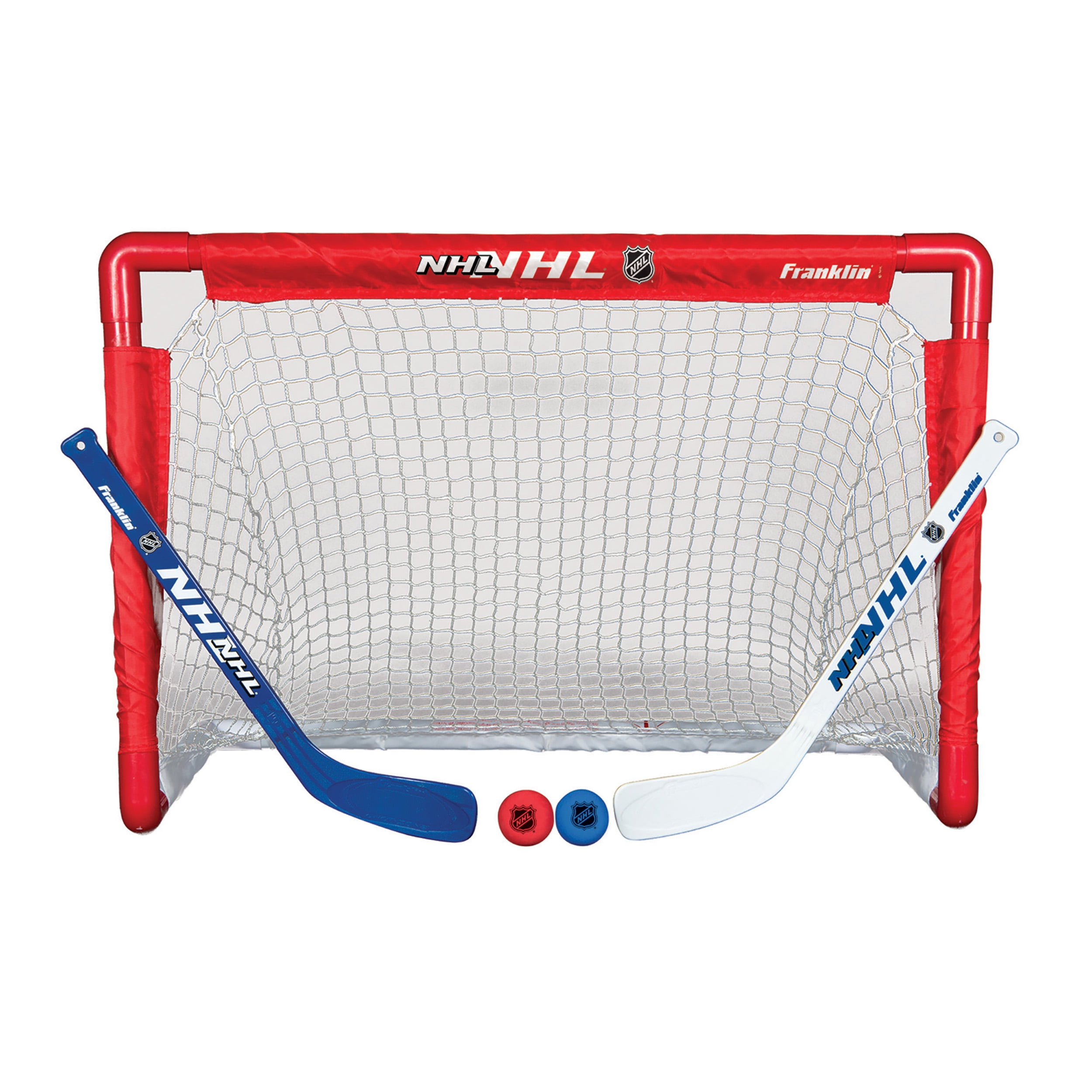 Franklin Sports Mini Hockey Set Includes 1 Knee Hockey Goal 2 Mini