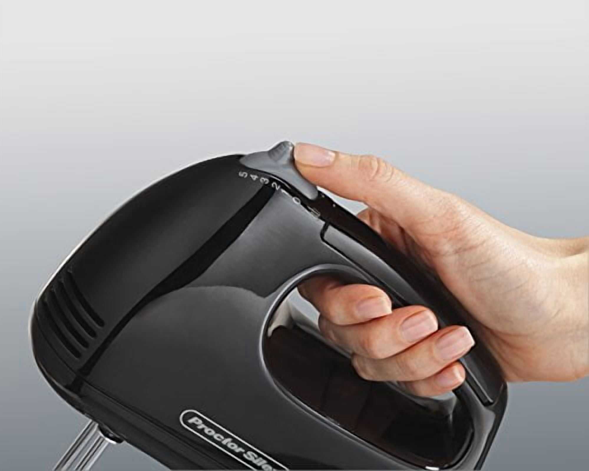 Proctor Silex 5 Speed Easy Mix Electric Hand Mixer with Bowl Rest, Black (62507)