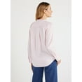 thumbnail image 6 of Free Assembly Women’s Ruffle Neck Shirt with Long Sleeves, Sizes XS-XXL, 6 of 6